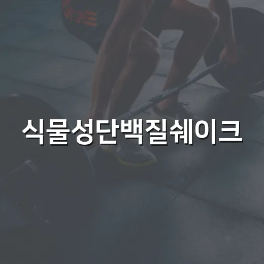 식물성단백질쉐이크, 매일 마셔도 괜찮을까요? - 요약