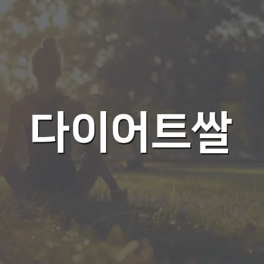 다이어트쌀, 정말 밥을 바꾸면 살이 덜 찔까요? - 요약