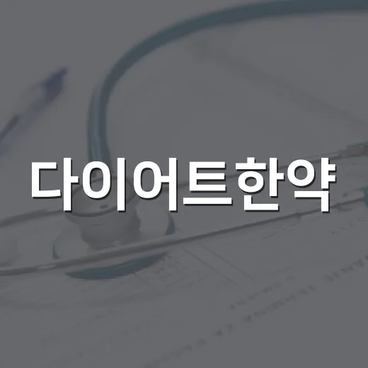 다이어트한약, 체중 감량에 정말 도움이 될까요? - 요약
