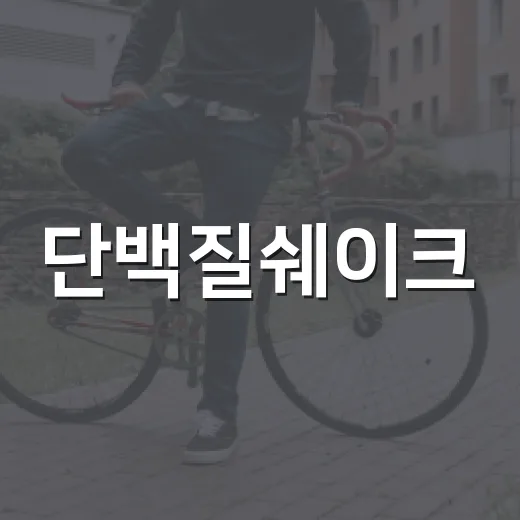 단백질쉐이크, 매일 마셔도 괜찮을까요? - 요약