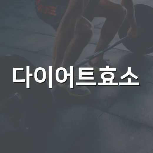 다이어트효소, 정말 살 빠지는 데 도움이 될까요? - 요약