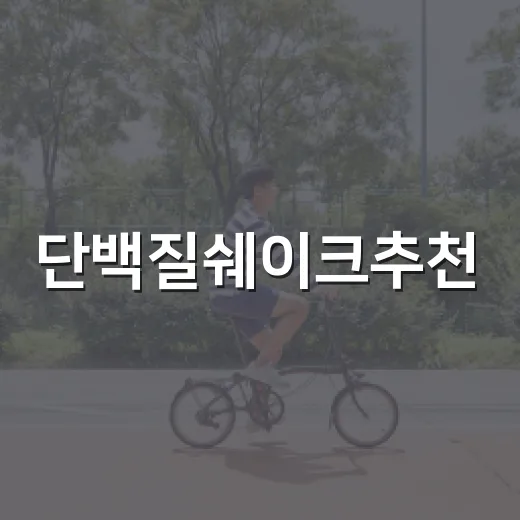 단백질쉐이크추천, 내 몸에는 어떤 기준으로 골라야 할까요? - 요약