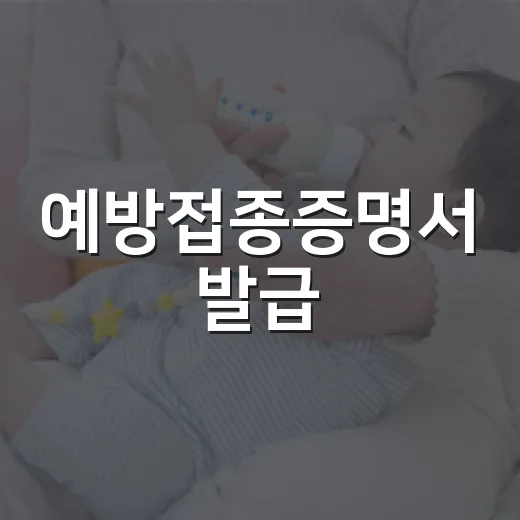 예방접종증명서 발급, 어디서 어떻게 하면 편할까요? - 요약