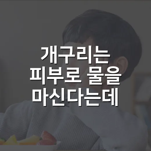개구리는 피부로 물을 마신다는데, 사람 피부도 그럴 수 있을까요? - 요약