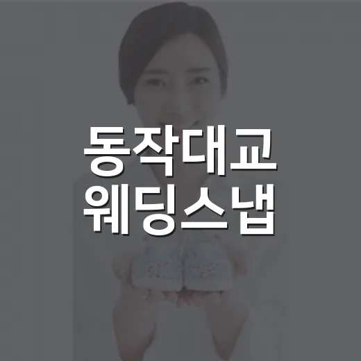 동작대교 웨딩스냅, 오래 걸어도 덜 지치게 준비하고 계신가요? - 요약