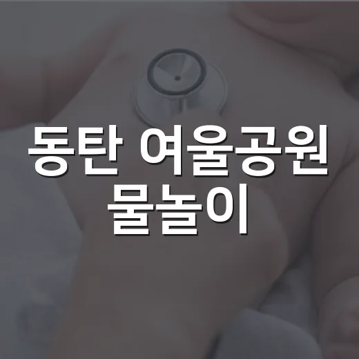 동탄 여울공원 물놀이, 아이와 가기 전 무엇을 챙기고 계신가요? - 요약