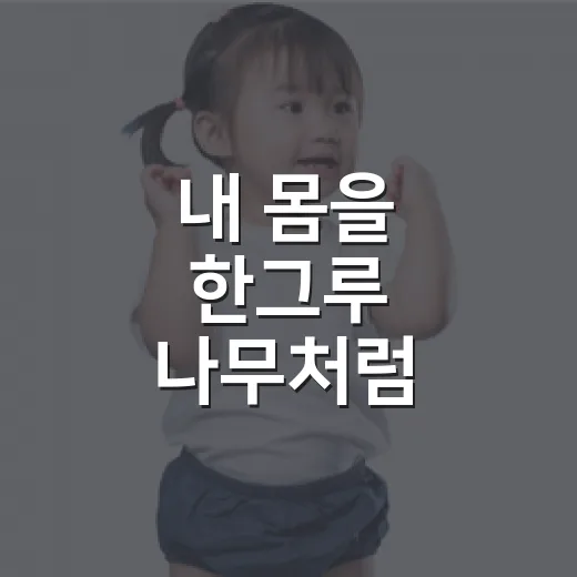 내 몸을 한그루 나무처럼 돌보고 계신가요? - 요약