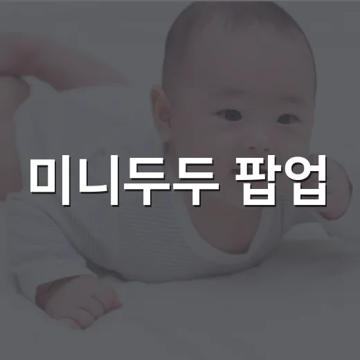 미니두두 팝업, 아기와 함께 가도 괜찮을까요? - 요약