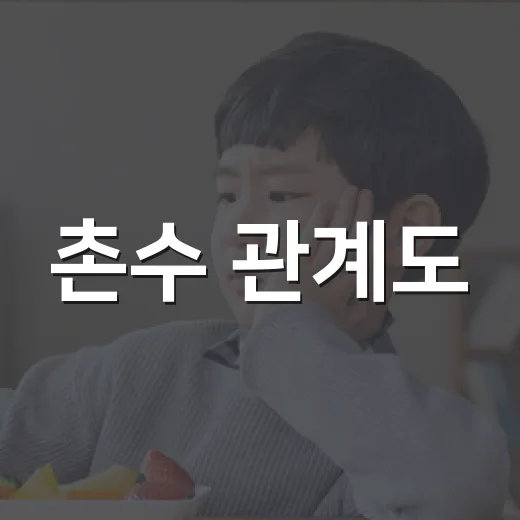 촌수 관계도, 명절마다 헷갈리는 가족 호칭 왜 이렇게 어려울까요? - 요약