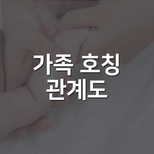 가족 호칭 관계도, 명절마다 헷갈리고 계신가요? - 요약