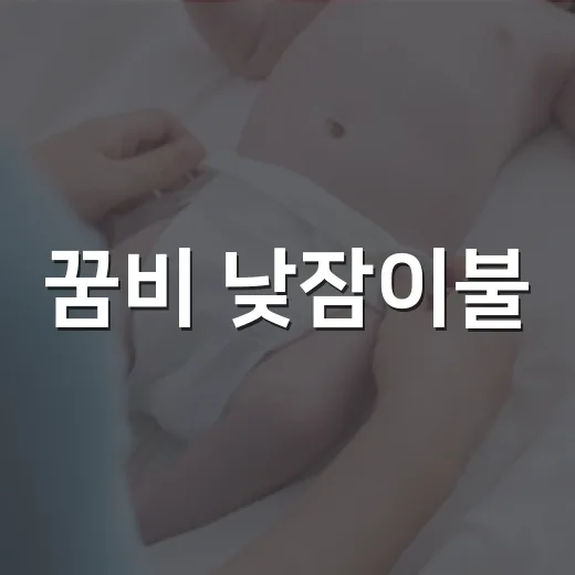 꿈비 낮잠이불, 아이 낮잠용으로 고를 때 무엇을 봐야 할까요? - 요약