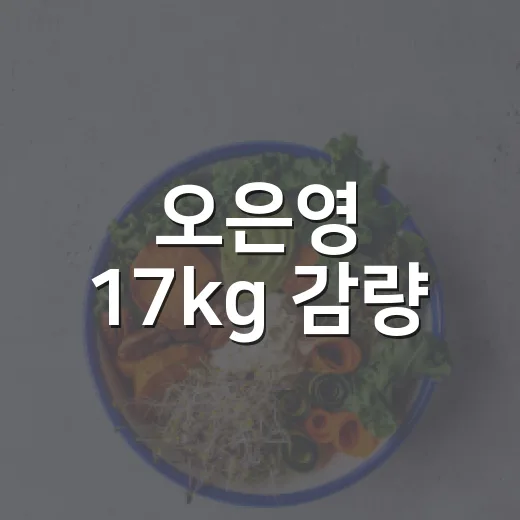 오은영 17kg 감량, 과일 다이어트는 정말 괜찮을까요? - 요약