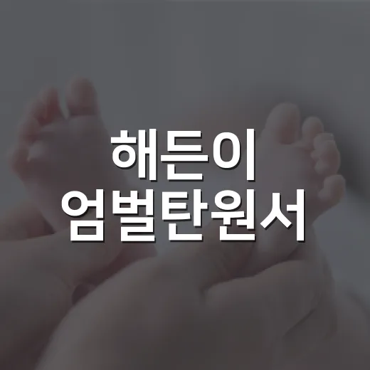 해든이 엄벌탄원서, 마음만 앞설 때 어떻게 써야 할까요? - 요약