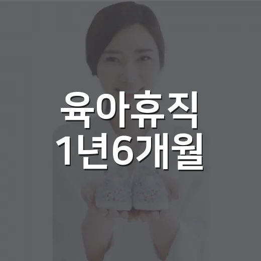 육아휴직 1년6개월, 급여조건까지 같이 궁금하신가요? - 요약