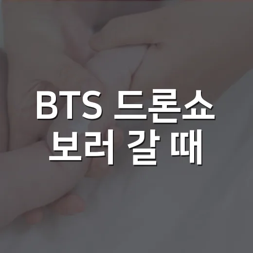 BTS 드론쇼 보러 갈 때, 몸 컨디션은 어떻게 챙기고 계신가요? - 요약