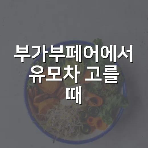 부가부페어에서 유모차 고를 때, 아기 몸에 맞는 기준이 궁금하신가요? - 요약