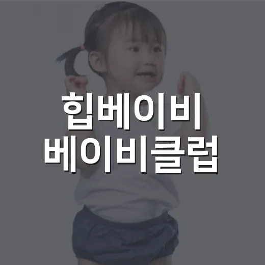 힙베이비 베이비클럽, 우리 아기에게 맞는 정보인지 궁금하신가요? - 요약