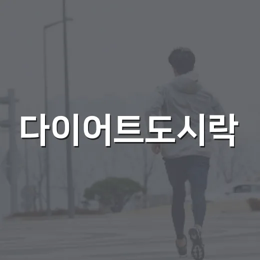 다이어트도시락, 정말 살 빠지는 선택을 하고 계신가요? - 요약