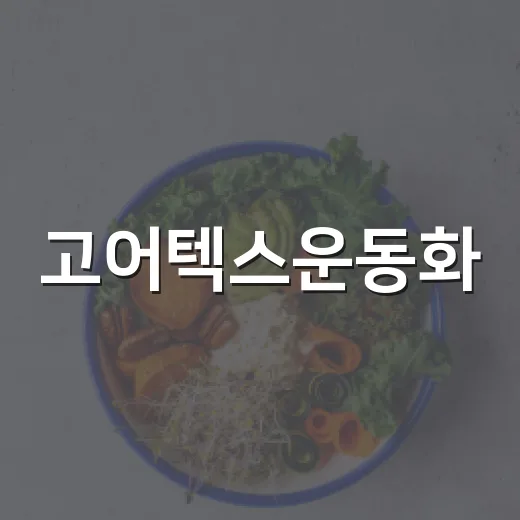 고어텍스운동화, 발 건강에는 정말 편할까요? - 요약