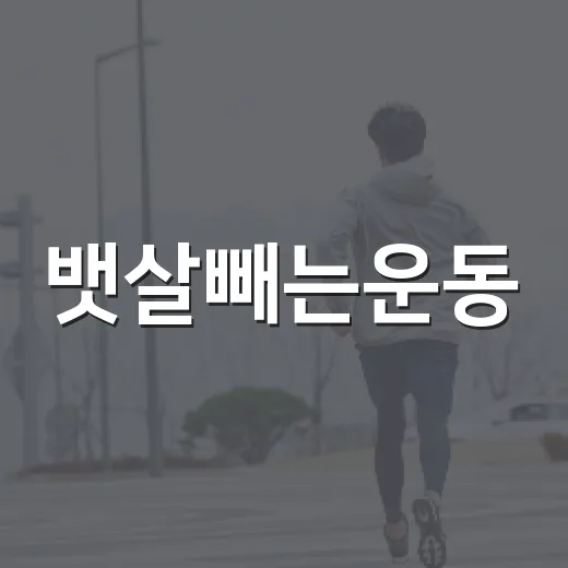 뱃살빼는운동, 윗몸일으키기만 하고 계신가요? - 요약