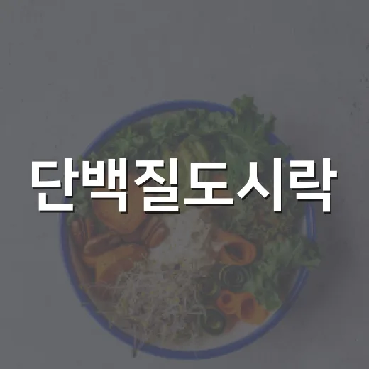 단백질도시락, 매일 먹어도 괜찮을까요? - 요약