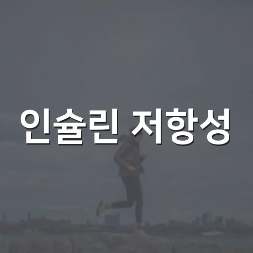 인슐린 저항성, 혈당은 정상인데 왜 걱정해야 할까요? - 요약