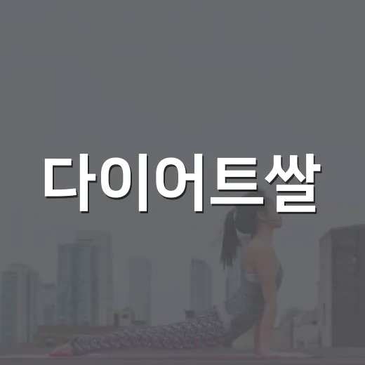 다이어트쌀, 밥만 바꾸면 정말 체중이 줄까요? - 요약