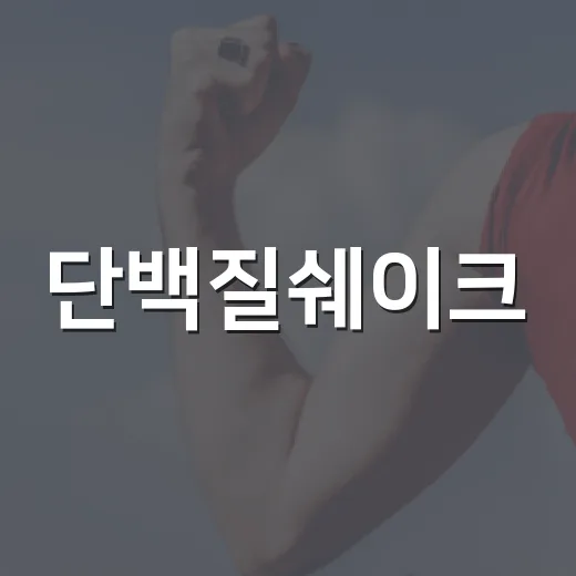 단백질쉐이크, 매일 마셔도 괜찮을까요? - 요약