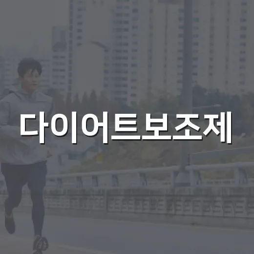 다이어트보조제, 정말 살이 빠지는 데 도움이 될까요? - 요약