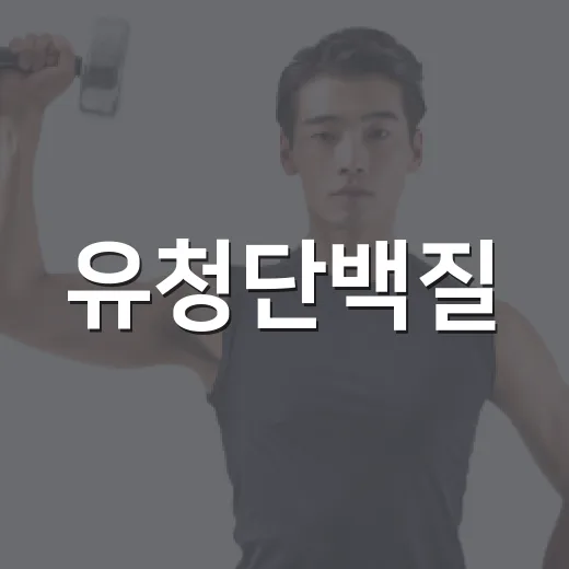 유청단백질, 운동 안 해도 먹어도 될까요? - 요약