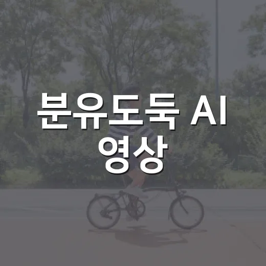 분유도둑 AI 영상, 우리 아기 사진으로 만들어도 괜찮을까요? - 요약