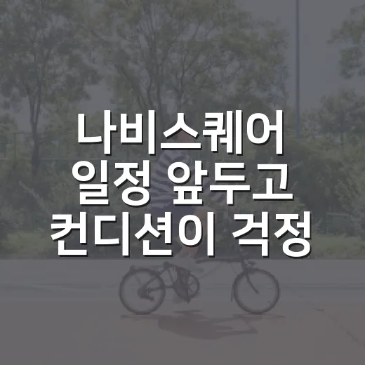 나비스퀘어 일정 앞두고 컨디션이 걱정되시나요? - 요약