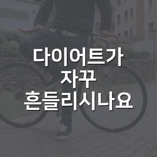 다이어트가 자꾸 흔들리시나요? 몸이 버틸 수 있는 방법은 따로 있어요 - 요약