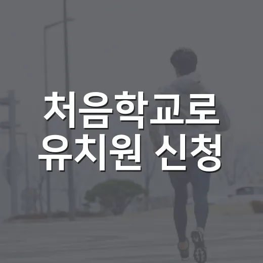처음학교로 유치원 신청, 어떤 순서로 챙기면 덜 막막할까요? - 요약