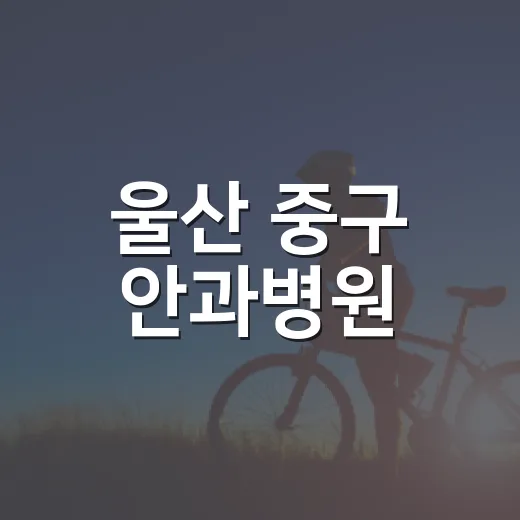 울산 중구 안과병원, 어떤 기준으로 고르면 덜 헤맬까요? - 요약