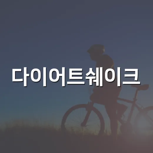 다이어트쉐이크, 식사 대신 마셔도 괜찮을까요? - 요약