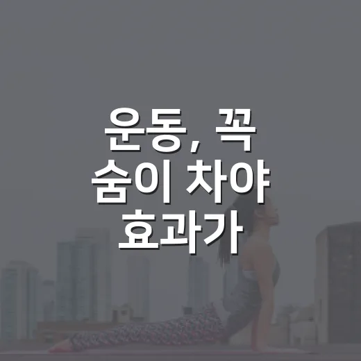운동, 꼭 숨이 차야 효과가 있을까요? - 요약