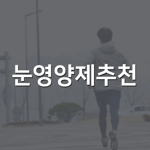 눈영양제추천, 루테인만 먹으면 충분할까요? - 요약