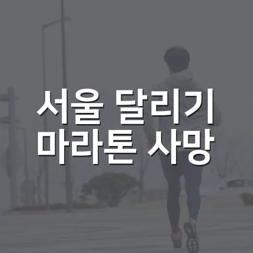서울 달리기 마라톤 사망, 건강한 사람도 왜 갑자기 쓰러질 수 있을까요? - 요약
