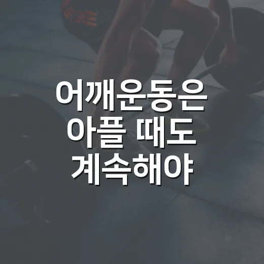 어깨운동은 아플 때도 계속해야 할까요? - 요약