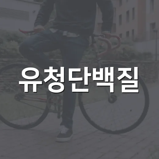 유청단백질, 매일 먹어야 할까요? - 요약
