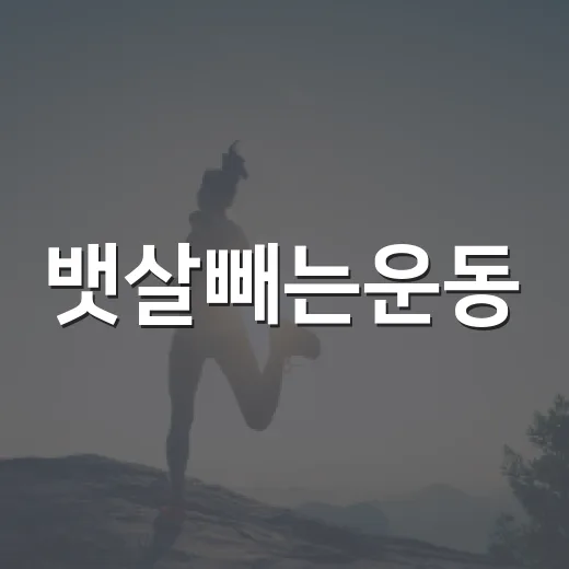 뱃살빼는운동, 윗몸일으키기만 하면 될까요? - 요약