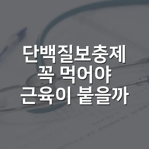 단백질보충제 꼭 먹어야 근육이 붙을까요? - 요약