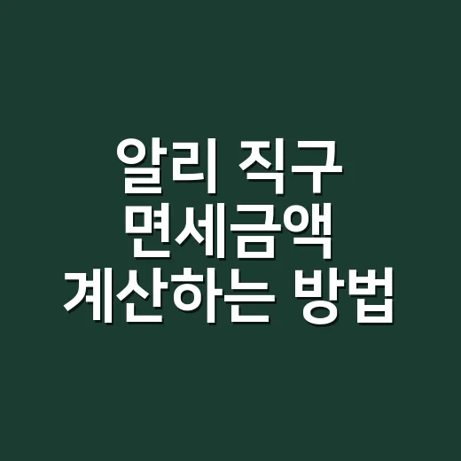 알리 직구 면세금액 계산하는 방법, 150달러 넘기 전에 이렇게 보세요 - 요약