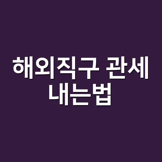 해외직구 관세 내는법, 통관 문자 받고 당황하지 않으려면 이렇게 - 요약