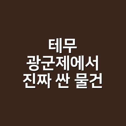 테무 광군제에서 진짜 싼 물건 고르는 방법 - 요약
