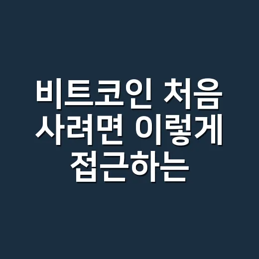 비트코인 처음 사려면 이렇게 접근하는 방법 - 요약