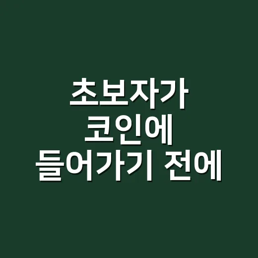 초보자가 코인에 들어가기 전에 손실을 줄이는 방법 - 요약