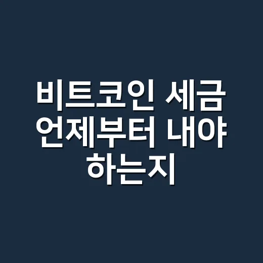 비트코인 세금 언제부터 내야 하는지 초보자가 확인하는 방법 - 요약
