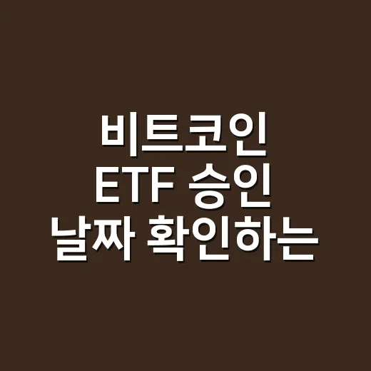 비트코인 ETF 승인 날짜 확인하는 방법, 초보가 헷갈리지 않으려면 이렇게 - 요약